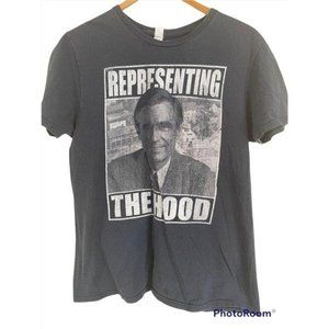 Mr. Rogers"RepresentingThe Hood" Nostalgic Childhood Cotton T-Shirt